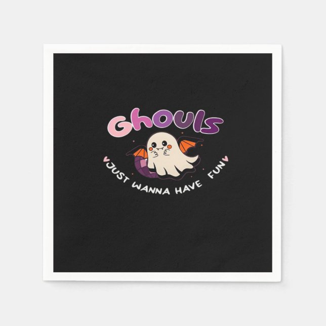 Guardanapo De Papel Ghouls Só Quer Divertir A Citação De Slogan (Frente)