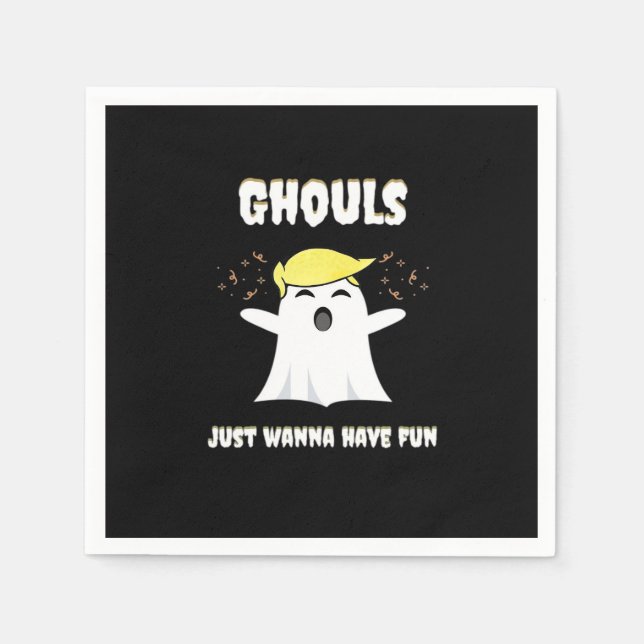 Guardanapo De Papel Ghouls Só Quer Divertir-Se Com A Design (Frente)