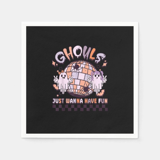 Guardanapo De Papel Ghouls Só Quer Divertir-Se Com O Fato De Halloween (Frente)