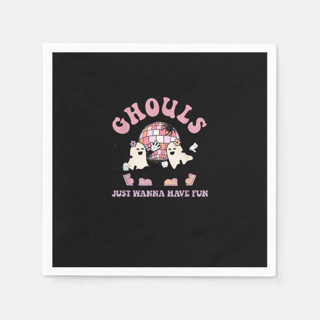 Guardanapo De Papel Ghouls Só Quer Divertir-Se Com O Festa De Hallowee (Frente)