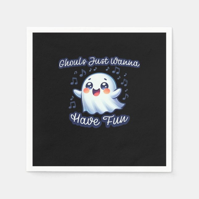 Guardanapo De Papel Ghouls Só Quer Divertir-Se Com Sloth E Slogan (Frente)