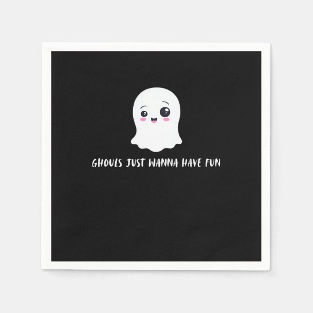 Guardanapo De Papel Ghouls Só Quer Divertir-Se Com Uma Citação Louca (Frente)
