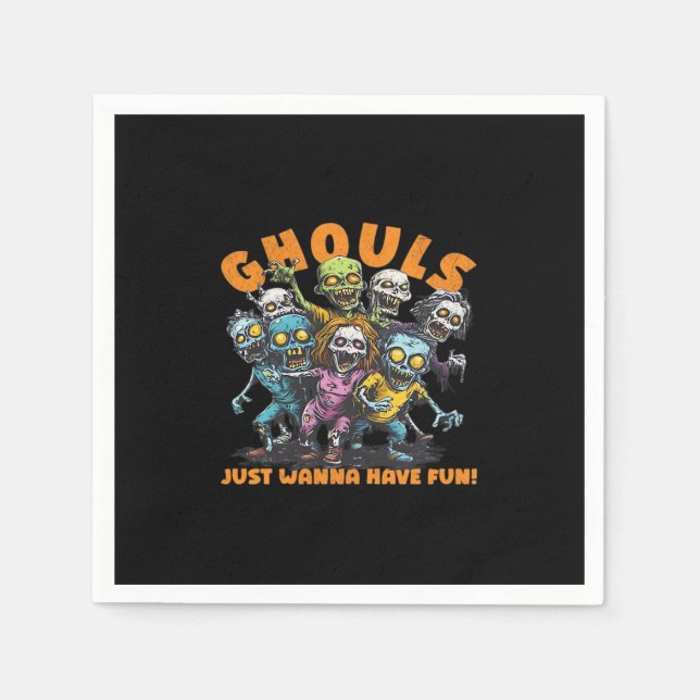 Guardanapo De Papel Ghouls Só Quer Divertir-Se E (Frente)