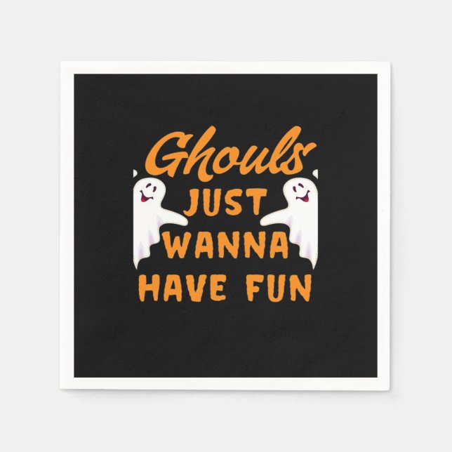 Guardanapo De Papel Ghouls Só Quer Divertir-Se No Outono (Frente)
