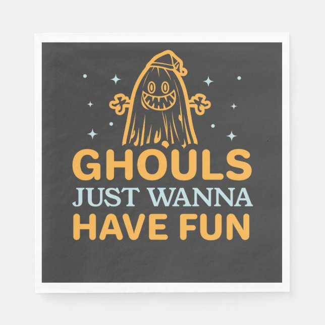 Guardanapo De Papel Ghouls Só Quer Se Divertir! Dia das Bruxas (Frente)