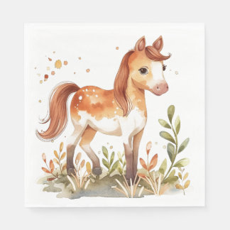 Guardanapo De Papel Giddy Up, Gorgeous! Aquarela Horosa Adorável