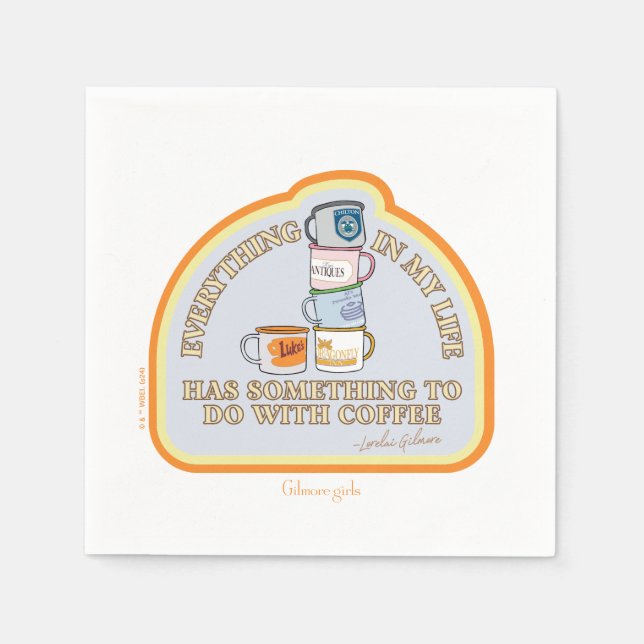 Guardanapo De Papel Gilmore Girls | Gráfico de Coffee Quote (Frente)