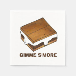 Guardanapo De Papel Gimme Smore Camp Picnic Campfire S'mores Foodie