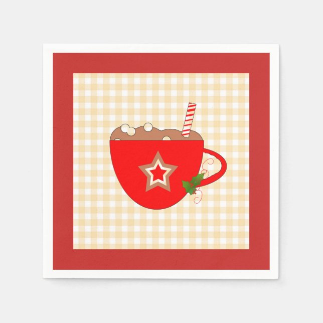 Guardanapo De Papel Gingerbird Gingham Napkins (Frente)
