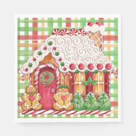 Guardanapo De Papel Gingerbird House Gingerbird Família Napkin