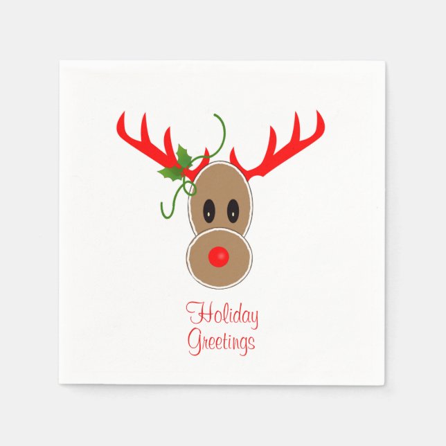 Guardanapo De Papel Gingerpão Reindeer Napkins (Frente)