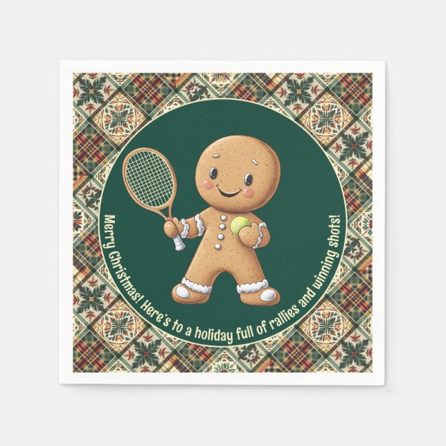 Guardanapo De Papel Gingerpão Tênis Grand Slam 🎾 🎄 texto personaliza (Frente)