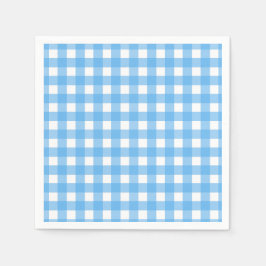 Guardanapo De Papel Gingham azul