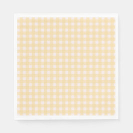 Guardanapo De Papel Gingham Napkin amarelo