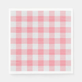 Guardanapo De Papel Gingham Pink Xadrez Bonita Menina Bonito