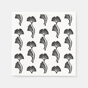 Guardanapo De Papel Gingko Leaf Lino Impressão