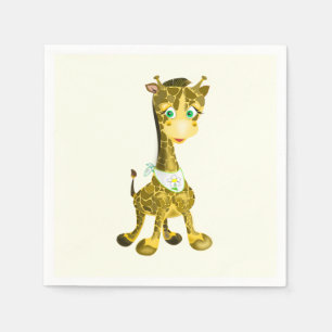Guardanapo De Papel Girafa de bebê bonita