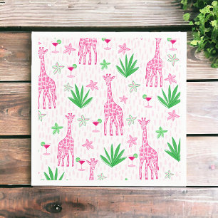 Guardanapo De Papel Girafas Clássicas Preppy e Selva de Cosmopolitans
