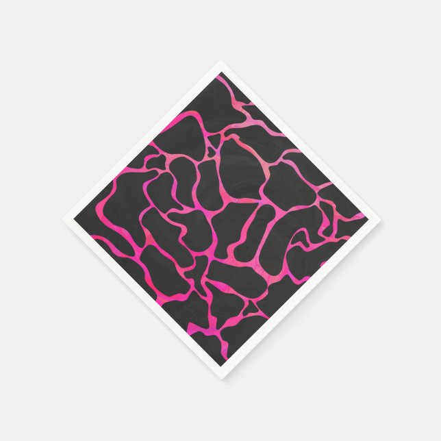 Guardanapo De Papel Giraffe Hot Pink e Impressão preto (Canto)