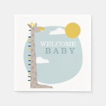 Giraffe Modern Chá de fraldas Napkins