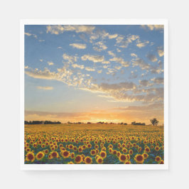 Guardanapo De Papel Girassóis ao Pôr do Sol