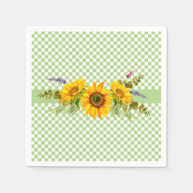 Guardanapo De Papel Girassóis e xereiras (Frente)