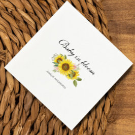 Guardanapo De Papel Girassol Cores de Água Rosa Chá de fraldas Floral