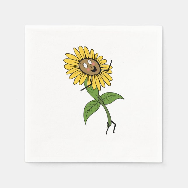 Guardanapo De Papel Girassol, tema de flor (Frente)