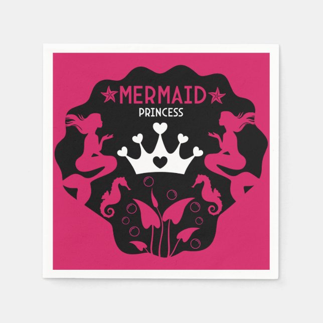 Guardanapo De Papel Girl Mermaid Princess (Frente)
