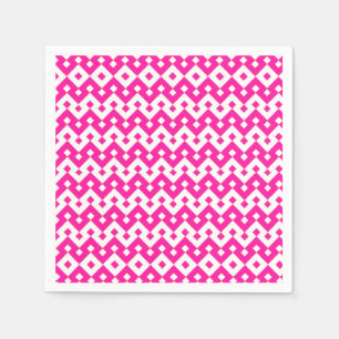 Guardanapo De Papel Girlie Candy Pink e White Paper Coctail Napkins