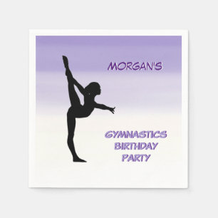 Guardanapo De Papel Girls Purple Ombre Gymnastics Party