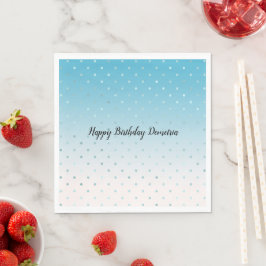 Guardanapo De Papel Girly Aqua Glam Dots            