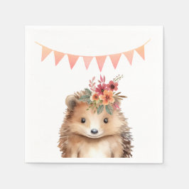 Guardanapo De Papel Girly hedgehog, aniversário de criança