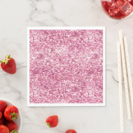 Guardanapo De Papel Girly Pink Glitter Confetti