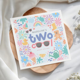 Guardanapo De Papel Girly Two Cool Summer Splash 2nd Birthday