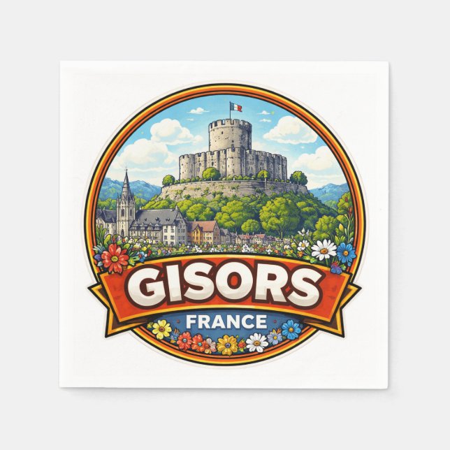 Guardanapo De Papel Gisors França  (Frente)