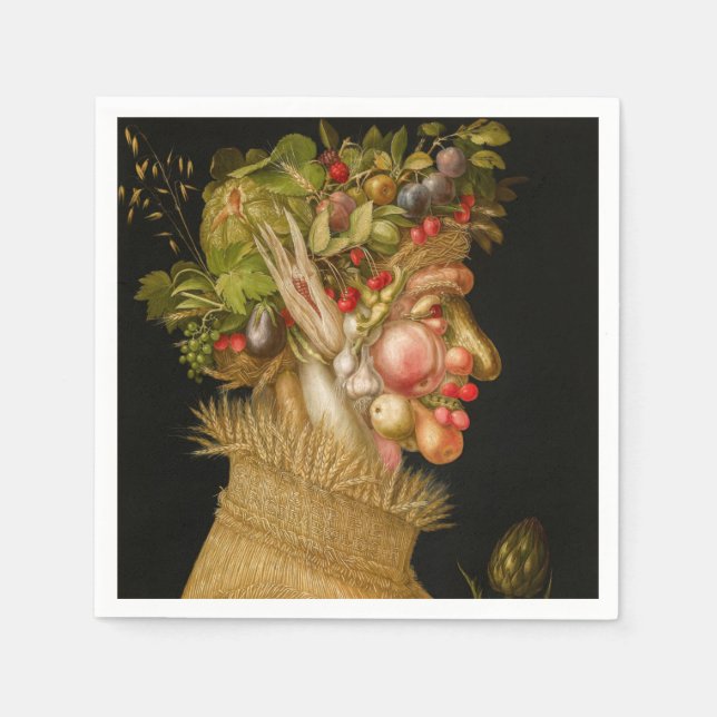 Guardanapo De Papel Giuseppe Arcimboldo - Verão (Frente)