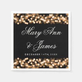 Guardanapo De Papel Glam Hollywood Dourado do Casamento