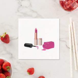 Guardanapo De Papel Glam-Lábio Rosa E Bela Polonesa Nail Pensada