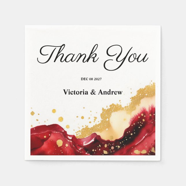 Guardanapo De Papel Glam Red (Frente)