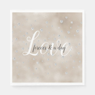 Guardanapo De Papel Glam Sparkle diamante champagne blush glitz