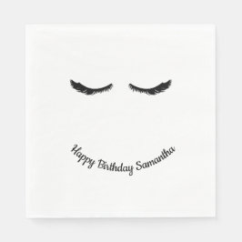 Guardanapo De Papel Glama de Eyelashes Preto