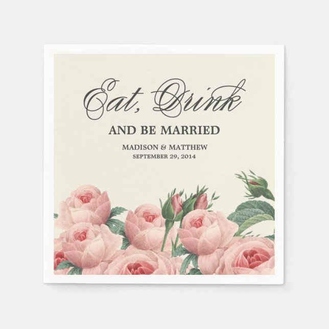 Guardanapo De Papel Glamor Botânico | Papel Personalizado Napkins (Frente)