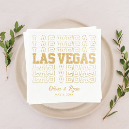 Guardanapo De Papel Glamorous Dourado Glitter Las Vegas Wedkins