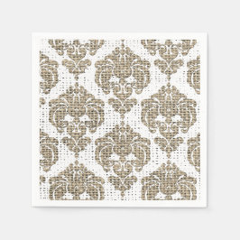 Guardanapo De Papel Glamour Rústico Xadrez Real Damasko Elegante Moder