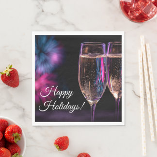 Guardanapo De Papel glasses of champagne for New Year's