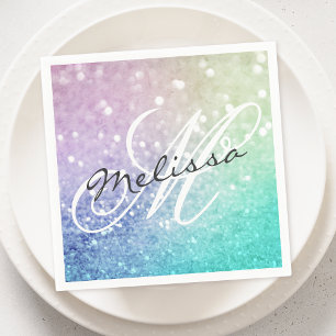 Guardanapo De Papel Glitter Bokeh Glamorous Elegante