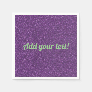 Guardanapo De Papel Glitter espumante roxo personalizado