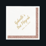 Guardanapo De Papel Glitter Rosa Strike Girly Rosa Dourado Bat Mitzvah<br><div class="desc">design Glitter Dourado rosa com nome e data personalizáveis dourados. Excelente de sotaque para uma elegante e moderna comemoração do Bat Mitzvah, ou mudar a redação para um doce aniversário de 16 anos, bebê ou chá de panela. Trabalho de arte é uma imagem impressa de brilho - não é usada...</div>