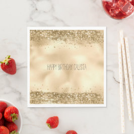 Guardanapo De Papel Glitter Sparkle Confetti Dourado